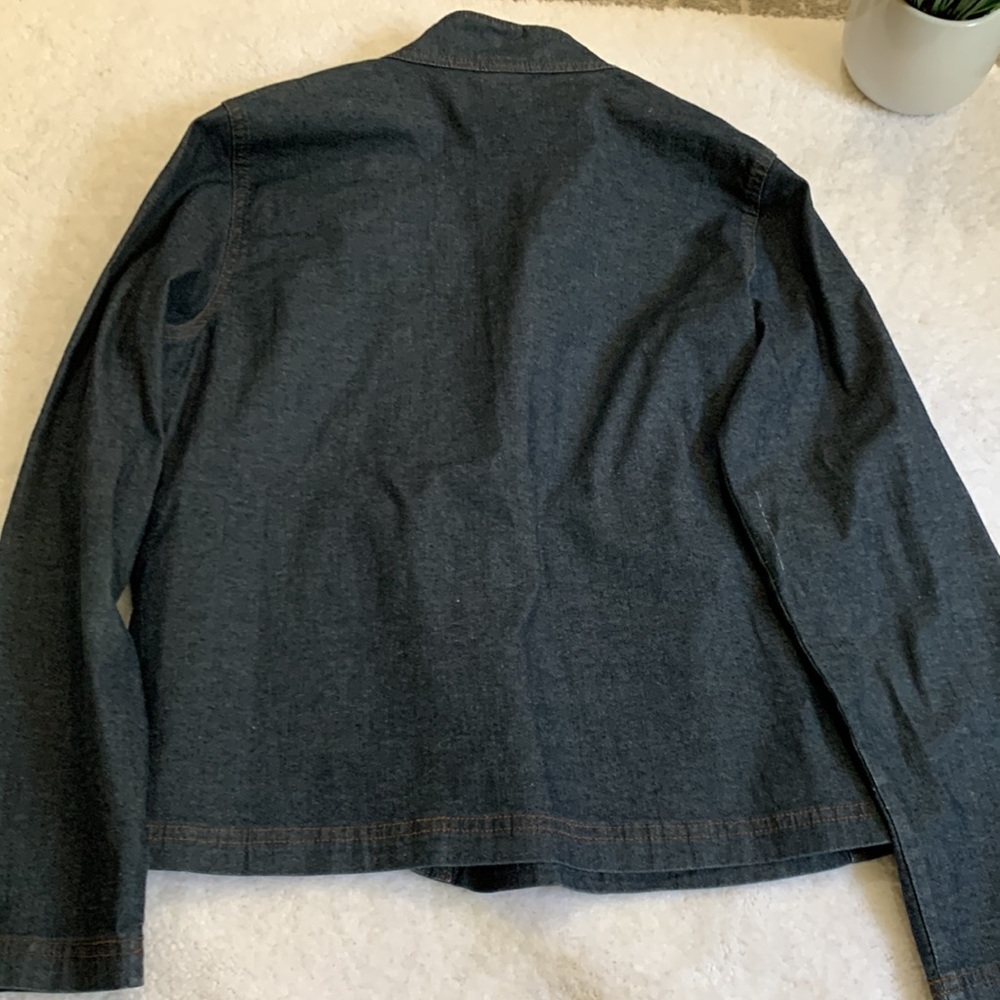 Eileen Fisher Lightweight Blue Denim Snap Front Jacket in Women's SZ M - Picture 13 of 16